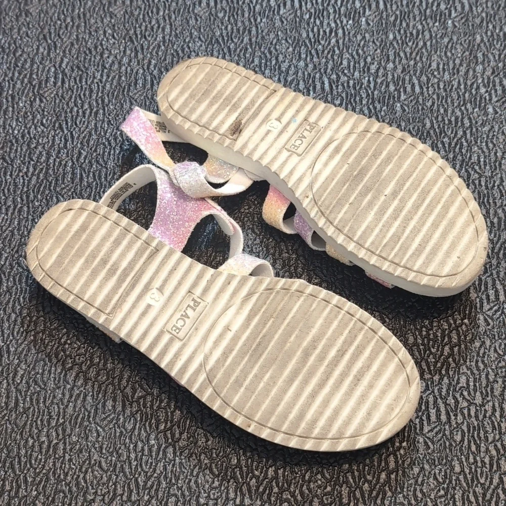 Children's Place Rainbow Glitter Sandals Shoes